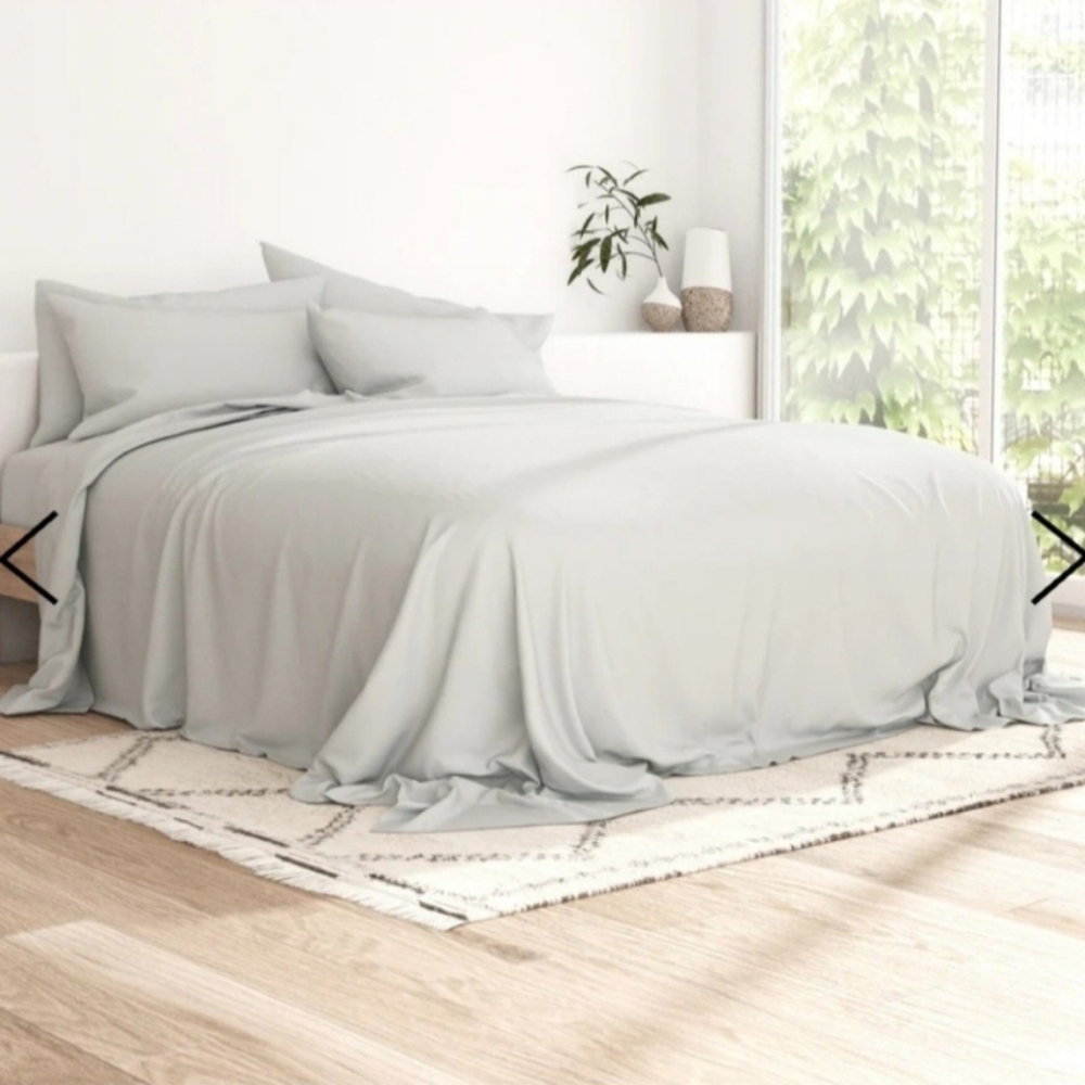 Linens & Hutch 6 piece Light Gray KING SIZE Sheet Set